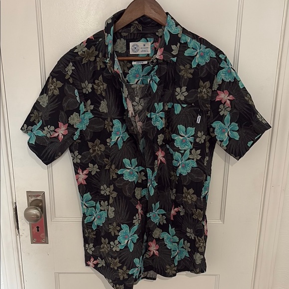Hurley Other - Hurley Black and Pink Casual Button Down Shirt